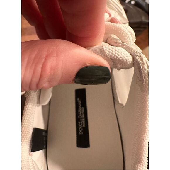 SOLD‼️Dolce & Gabanna Pink and White Low-Top Sneakers      Size 36.5 ( 6 1/2) - Picture 12 of 14